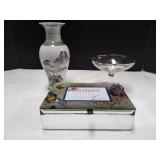 Asian Vase, Mother Trinket Box & More