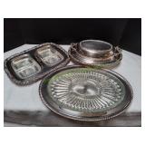 (3) Silver-Plated Serving Platters