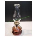 Vtg Kaadan LTD Oil Lamp w/ Hurricane Glass Globe