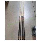 (4) Pool Cues