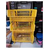 (3) Stackable Storage Bins