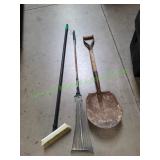 Rake, Shovel & Brush w/ Handle