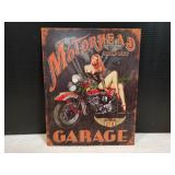 Motorheads Garage Metal Sign
