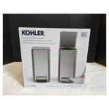 Kohler 6L Step Stainless Steel Can, 2pk