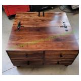 Rustic Lift Top Coffee Table w/ Wine Storage