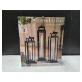 Evergreen LED Tapered Candle Tower Lanterns, 3pc