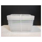 Iris Buckle-Up 12.9Qt Storage Set, 4pk