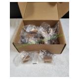 (20) Hexa Door Knobs, Brass Like