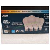 Feit Electric 100w Dimmable Bulbs, 4pk