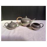 Vtg K.M.D. Royal Holland Pewter Teapot Set
