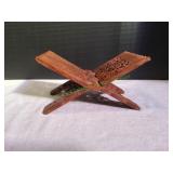 Hand-Carved Wood Book Stand