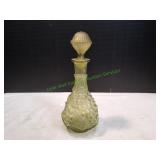 Vtg Satin Green Imperial Glass Decanter