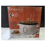 Beautiful 6qt Programmable Slow Cooker, White