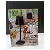 Mikasa Home Accents Touch Control LED Lamps, 2pk