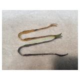 (2) Vtg Ice / Sugar Sliver Plated Tongs