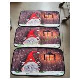 (3) Holiday Christmas Gnomes Bath Mats
