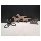 Western Wall Art & (2) Napkin Holders