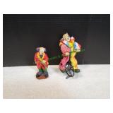 (2) Clown Figurines