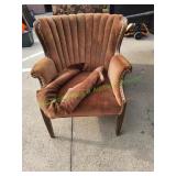 Vtg Arm Chair w/ Extra Upholstery