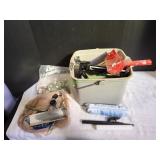 Bucket w/ Paint Supplies & More