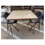 Folding Card Table w/ (2) Folding Chairs