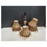 Vtg Small Lamp w/ (6) Shades