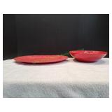 (2) Beaver Farm Pottery Platter & Bowl Sets
