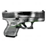 Glock G26 Gen5 9mm Pistol, Distressed White