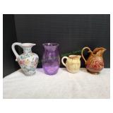 (4) Vtg Pitchers & Vases