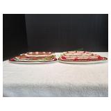 (2) 11x13 Vtg Ceramic Cake Shaped Plates