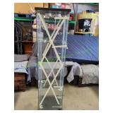 4-Shelf Square Glass Display Case
