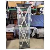 4-Shelf Square Glass Display Case