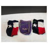 (1) Crown Royal & (2) Texas Bags