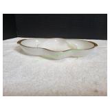 Fire King Anchor Hocking Milk Glass Relish Dish
