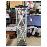 4-Shelf Square Glass Display Case