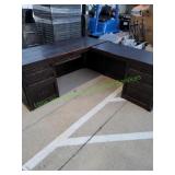 Hecho En Mexican Wood Executive L-Shaped Desk