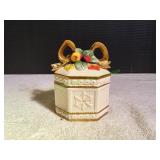 Fitz & Floyd Snowy Woods Christmas Trinket Box