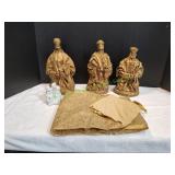 (3) Wise Men w/ Gold Table Runner