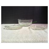 Vtg Indiana Glass Relish Tray & More