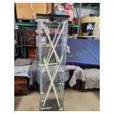 4-Shelf Square Glass Display Case