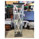 4-Shelf Square Glass Display Case