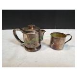 Silver Plated Creamer w/ Teacup