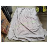 Gray Shower Curtain w/ Rod & Hooks