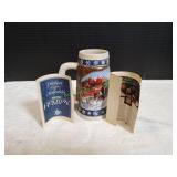 Vtg 1995 Budweiser Holiday Stein