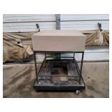 20x22x22 Wood w/ Metal Leg Side Table w/ Drawer