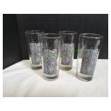 (4) Vtg Python Highball Drinking Glasses