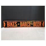 36x6 Bikes - Babes - Beer Metal Sign