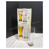 Circleware Long Beach Beer Glasses, 4pk