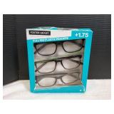 Foster Grant Optics Full Rim Readers, +1.75 3pk
