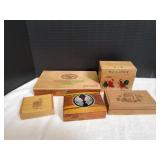 Vtg Cigar Boxes, Recipe Boxes & More